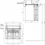 Комплект мебели для ванной Aquanet Рондо 70 белый (2 дверцы)