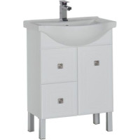 Тумба с раковиной Aquanet Стайл 65 белый (1 дверца 2 ящика)