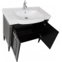 Комплект мебели для ванной Aquanet Паола 90 черный/серебро (керамика)