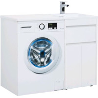 Тумба с раковиной Aquanet Токио 110 R белый (напольная, 1 ящик, 2 дверцы)
