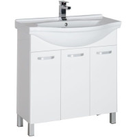 Тумба с раковиной Aquanet Глория 80 белый