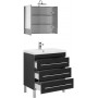 Комплект мебели для ванной Aquanet Верона NEW 75 черный (напольный 3 ящика)
