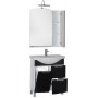 Комплект мебели для ванной Aquanet Асти 75 бк черный (зеркало шкаф/полка)