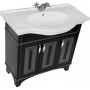Комплект мебели для ванной Aquanet Валенса 100 черный краколет/серебро