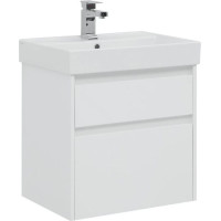 Тумба с раковиной Aquanet Nova Lite 60 белый (2 ящика)