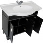 Комплект мебели для ванной Aquanet Валенса 100 черный краколет/серебро