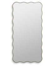 Зеркало в серебряной волнистой раме Fancy L Silver (Фэнси) Smal 60*120 см