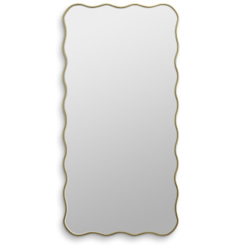 Зеркало в золотой волнистой раме Fancy L Gold (Фэнси) Smal 60*120 см