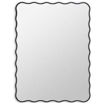 Зеркало в чёрной волнистой раме Fancy Black (Фэнси) Smal 60*80 см