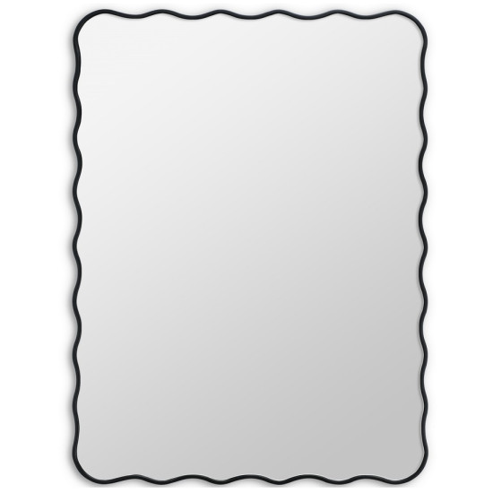Зеркало в чёрной волнистой раме Fancy Black (Фэнси) Smal 60*80 см