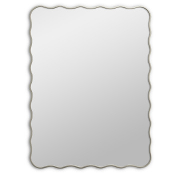 Зеркало в серебряной волнистой раме Fancy Silver (Фэнси) Smal 60*80 см