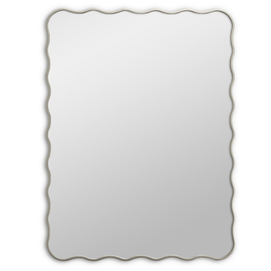 Зеркало в серебряной волнистой раме Fancy Silver (Фэнси) Smal 60*80 см