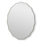 Овальное волнистое зеркало в серебряной раме Fancy Oval Silver (Фэнси) Smal 60*80 см