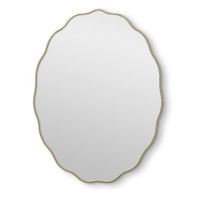 Овальное волнистое зеркало в золотой раме Fancy Oval Gold (Фэнси) Smal 60*80 см