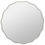 Круглое зеркало в серебряной волнистой раме Fancy M Silver (Фэнси) Smal Ø80 см