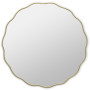 Круглое зеркало в золотой волнистой раме Fancy M Gold (Фэнси) Smal Ø80 см