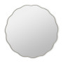 Круглое зеркало в серебряной волнистой раме Fancy S Silver (Фэнси) Smal Ø60 см