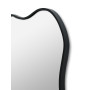 Круглое зеркало в чёрной волнистой раме Fancy S Black(Фэнси) Smal Ø60 см