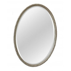 Овальное зеркало в серебряной раме Globo Silver