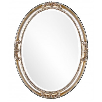 Овальное зеркало в серебряной раме Parigi Silver 