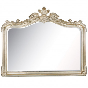 Зеркало в резной серебряной раме Solerno Silver