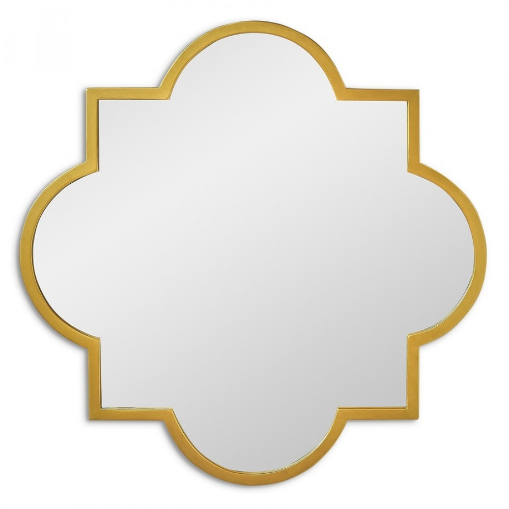 Зеркало в золотой фигурной раме Clover Gold (Кловер) Svart 70*70 см —купить в Москве в интернет-магазине ROSESTAR, цена 15 300 ₽