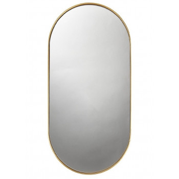 Овальное зеркало-капсула в золотой раме Kapsel M Gold (Капсел) 