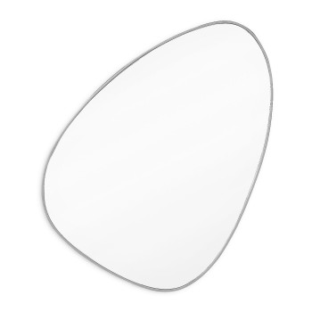 Зеркало неправильной формы в серебряной тонкой раме Sten S Silver (Стэн) Smal 66*83см