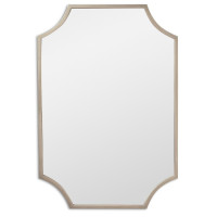 Зеркало восьмиугольное в серебряной раме Lyra Silver (Лира) Svart 65*95 см