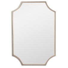 Зеркало восьмиугольное в серебряной раме Lyra Silver (Лира) Svart 65*95 см