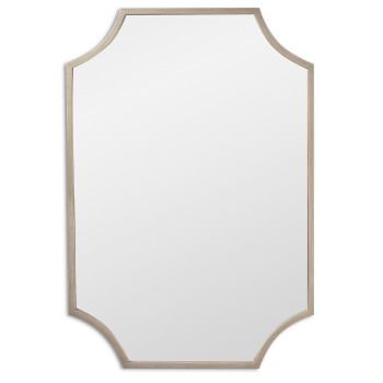 Зеркало восьмиугольное в серебряной раме Lyra Silver (Лира) Svart 65*95 см