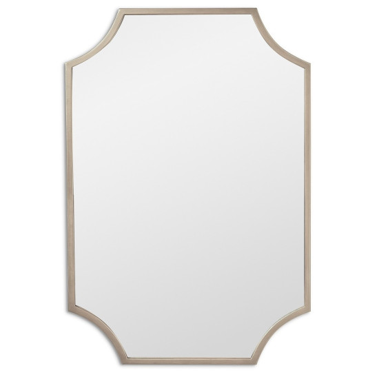 Зеркало восьмиугольное в серебряной раме Lyra Silver (Лира) Svart 65*95 см