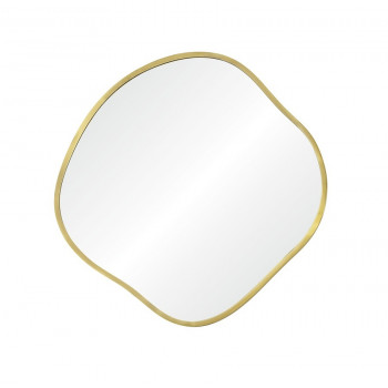 Зеркало неправильной формы в тонкой золотой раме Organic М Gold (Органик) Smal Ø61 см