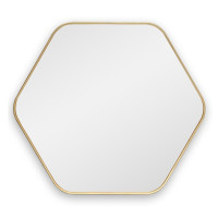 Шестиугольное зеркало в золотой тонкой раме Hexagon M Gold (Хексаген) Smal 80*74 см