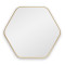 Шестиугольное зеркало в золотой тонкой раме Hexagon M Gold (Хексаген) Smal 80*74 см