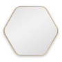 Шестиугольное зеркало в золотой тонкой раме Hexagon M Gold (Хексаген) Smal 80*74 см