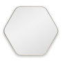 Шестиугольное зеркало в серебряной тонкой раме Hexagon M Silver (Хексаген) Smal 80*74 см