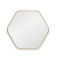 Шестиугольное зеркало в золотой тонкой раме Hexagon S Gold (Хексаген) Smal 60*54 см