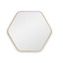 Шестиугольное зеркало в золотой тонкой раме Hexagon S Gold (Хексаген) Smal 60*54 см
