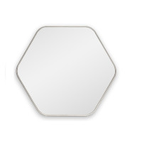 Зеркало в серебряной тонкой раме Hexagon S Silver (Хексаген)  Smal 60*54 см