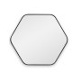 Шестиугольное зеркало в чёрной тонкой раме Hexagon S Black (Хексаген)  Smal 60*54 см