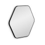 Шестиугольное зеркало в чёрной тонкой раме Hexagon S Black (Хексаген)  Smal 60*54 см