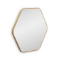 Шестиугольное зеркало в золотой тонкой раме Hexagon S Gold (Хексаген) Smal 60*54 см