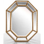 Восьмиугольное зеркало в зеркальнойраме Diamond Gold (Даймонд), Поталь античное золото, 90*120 см