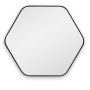 Шестиугольное зеркало в чёрной тонкой раме Hexagon M Black (Хексаген) Smal 80*74 см