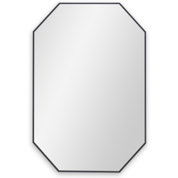 Восьмиугольное зеркало в чёрной раме Stilig M Black (Стилиг) Smal 65*97 см