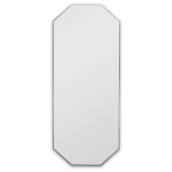 Восьмиугольное зеркало в тонкой серебряной раме Stilig L Silver (Стилиг) Smal 50*120 см