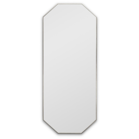 Восьмиугольное зеркало в тонкой серебряной раме Stilig L Silver (Стилиг) Smal 50*120 см