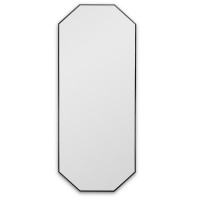 Восьмиугольное зеркало в тонкой чёрной раме Stilig L Black (Стилиг) Smal 50*120 см