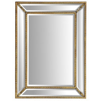 Зеркало в зеркальной раме Leon Gold (Леон), Поталь античное золото, 90*120 см